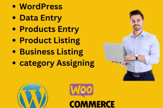 do wordpress data entry and woocommerce product listing