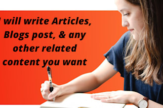 write SEO optimized content, blogs and articles
