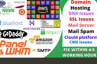 fix  apache, dns, smtp, cpanel ,mail, linux issues