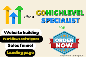 gohighlevel landing page, gohighlevel sales funnel, gohighlevel website design