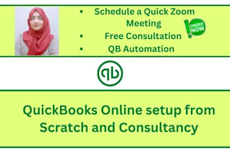 setup, cleanup, and do bookkeeping in quickbooks online