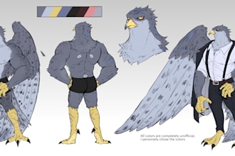 make the reference sheet for your fursona, furry character