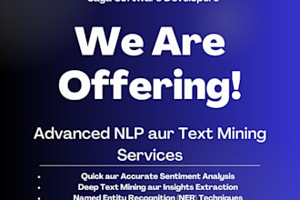 conduct sentiment analysis, text mining using nlp techniques