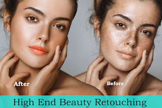 do high end beauty retouching  with fast delivery