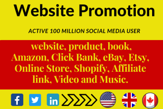 promote your website, business amazon product, online store, crypto, or any link