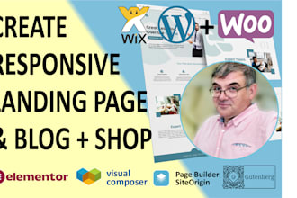 create landing page site