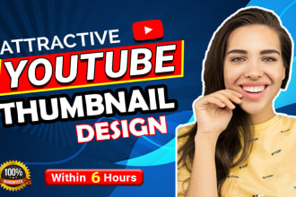 design a mind blowing youtube thumbnail for you