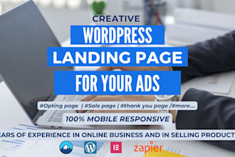 do professional landing page, with mobile optimization