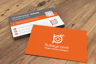 do business card design and qr code