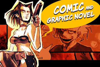 do comic pages with edgy and dark style
