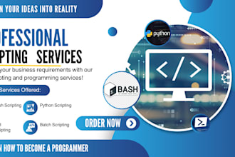 do scripting in bash, shell, python for linux