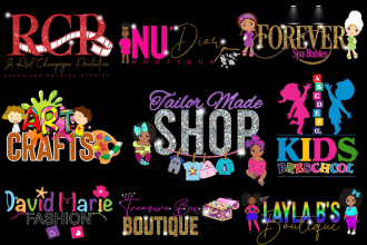 do kids fashion,boutique,eyelashes,beauty salon,spa,lips,nail,or clothing logo