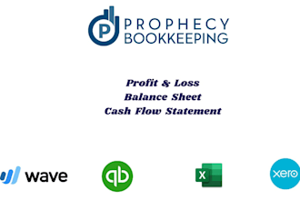 prepare profit and loss statement, balance sheet, cash flow statement