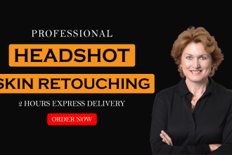 provide professional headshot image editing skin retouching
