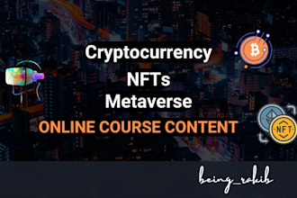 create crypto, web3, and ai online course content