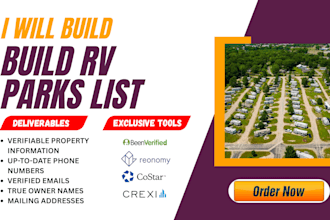 build a verified rv parks and campgrounds leads list