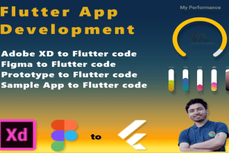 convert adobe xd, figma, protoype, ui  to flutter code