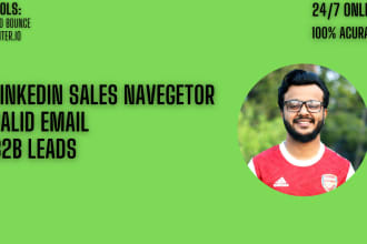 provide b2b leads, valid email lists with linkedin sales navigator