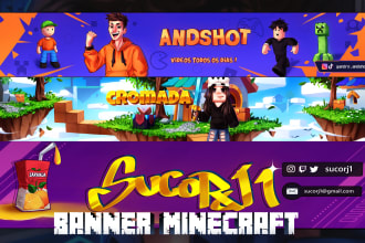 make a minecraft cartoon banner for you
