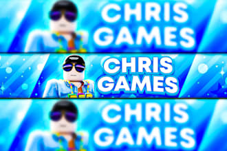 design a roblox banner for your youtube channel