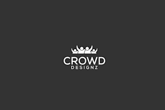 de premium elegant smart crowds logo with free revisions