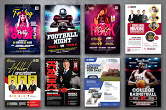 do event, business, sport, church, party flyers or posters