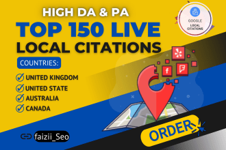 do top 150 local citations for local SEO USA, UK, canada