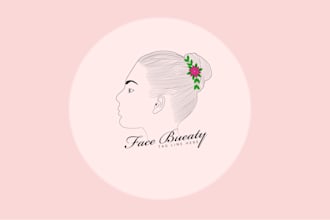 do minimal, floral, feminine, botanical, line art logo design