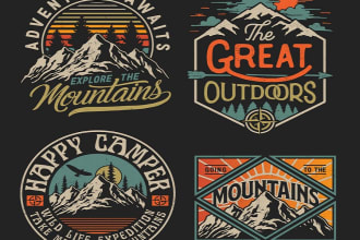 make a logo about adventure, outdoor, camp, travel, etc
