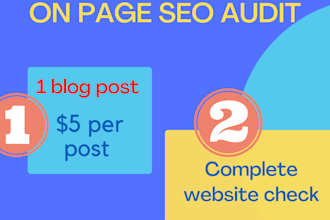 review your on page seo of blog posts