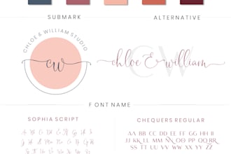 design elegant handwritten signature logo and brand kit