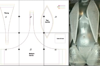 make garment, dress, clothing sewing pattern and grading