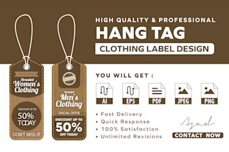 design clothing labels and hang tags