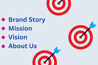 write a compelling brand story, mission and vision statement