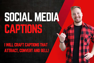 write social media captions, social media copywriting