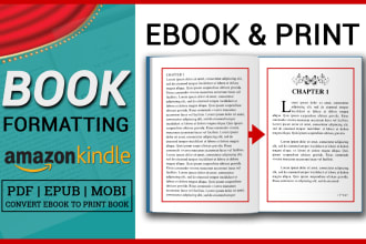 do book formatting and layout design or typesetting for kdp, ingram spark, lulu