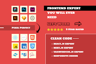make a frontend responsive website I design to HTML and CSS