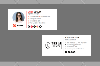 make clickable html email signature, html email signature