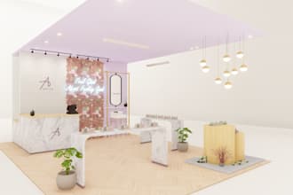 design and 3d render your exhibition booth,stall, kiosk