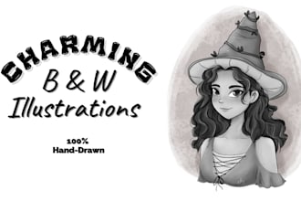 draw black and white illustrations for chapter books