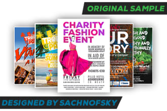 design a creative flyer,poster,ticket,banner