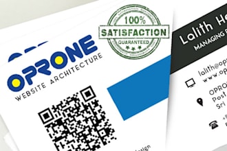 design unique 2side business card in 24 hrs