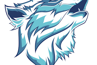 design a professional modern wolf logo