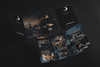 create a poster brochure logo with your ideal concept