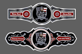 do cigar label, cigar logo, cigar band and cigar box design