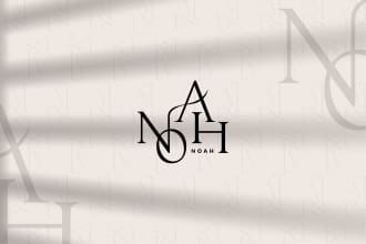 design unique name logo minimalist modern elegant wordmark