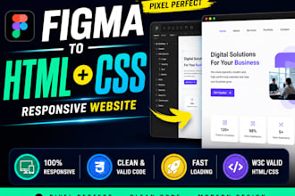 convert figma to responsive HTML CSS website