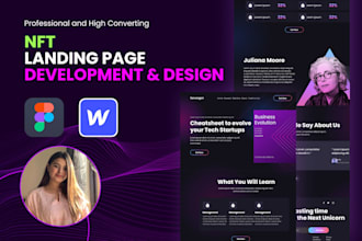 develop and design stunning nft landing page