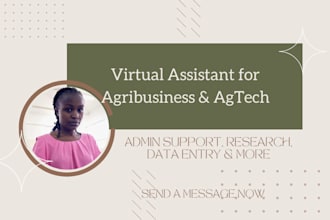 be your reliable virtual assistant for agribusiness  and agtech startups