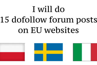 do 15 dofollow forum posts on eu websites